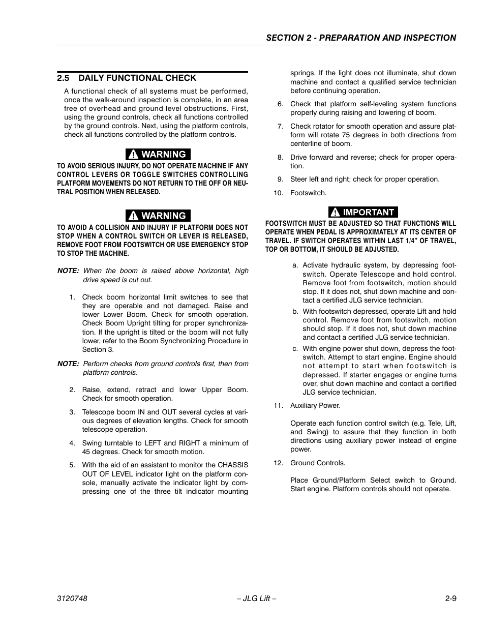 JLG 450AJ ANSI Operator Manual User Manual | Page 25 / 70