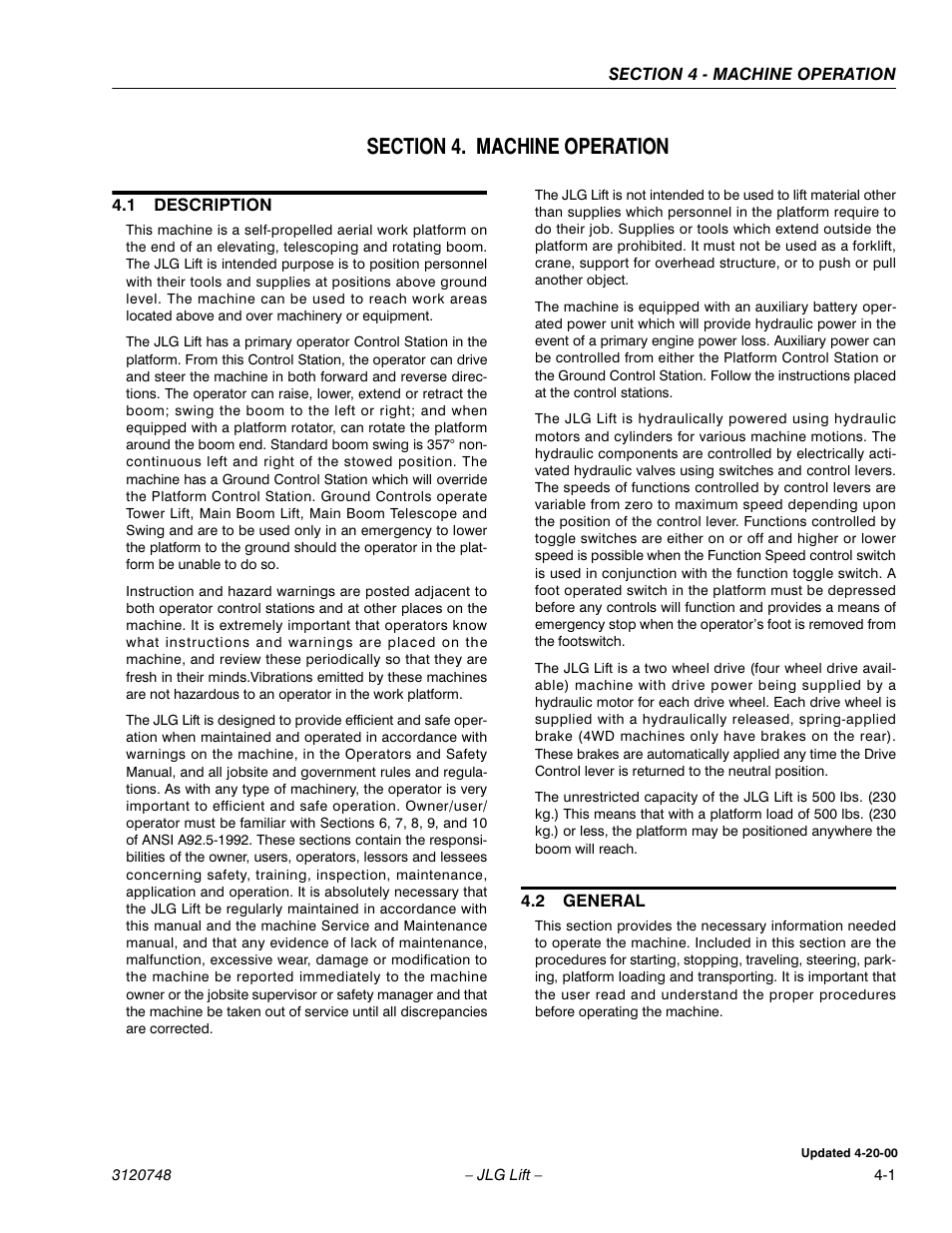 JLG 450AJ ANSI Operator Manual User Manual | Page 49 / 70