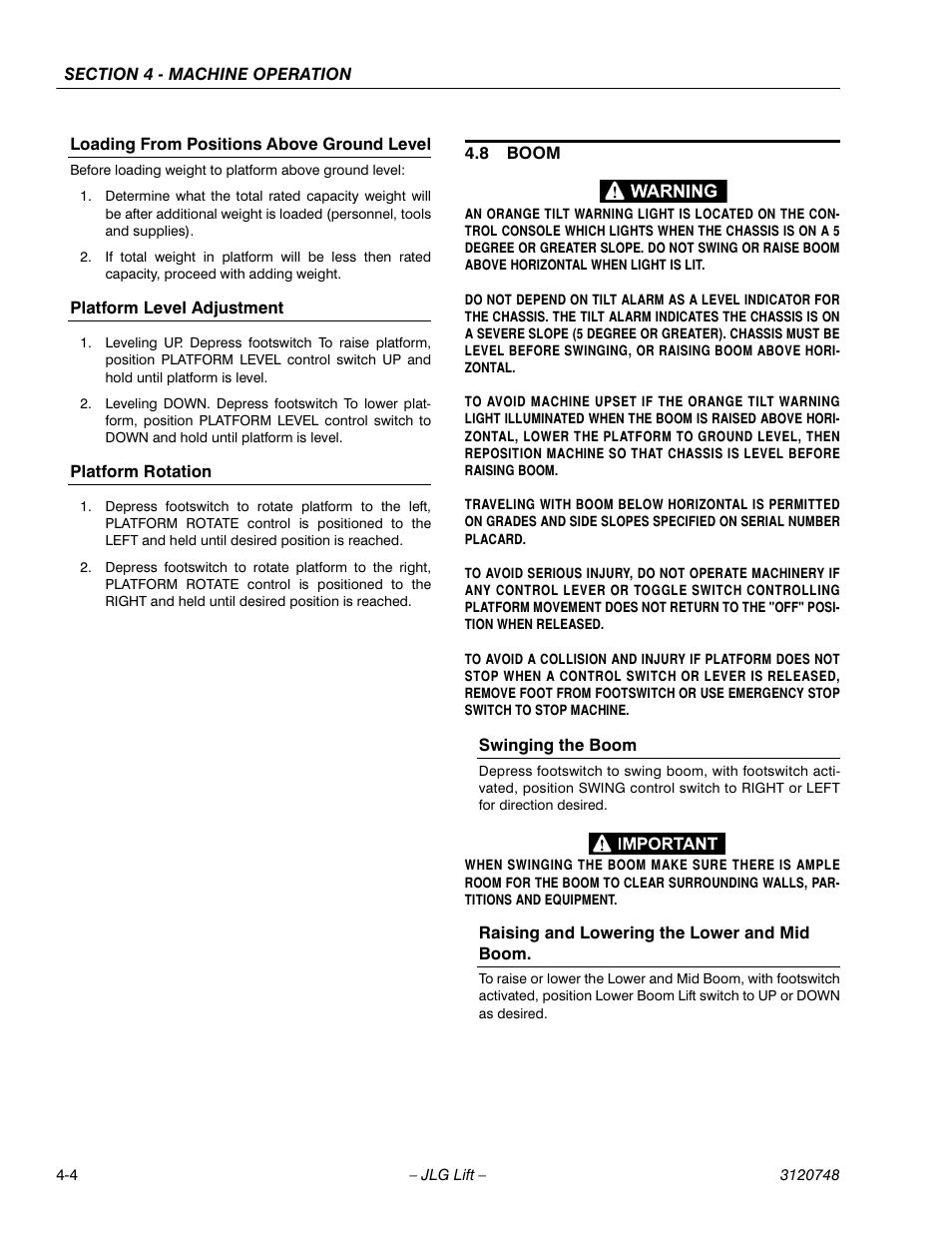 JLG 450AJ ANSI Operator Manual User Manual | Page 52 / 70