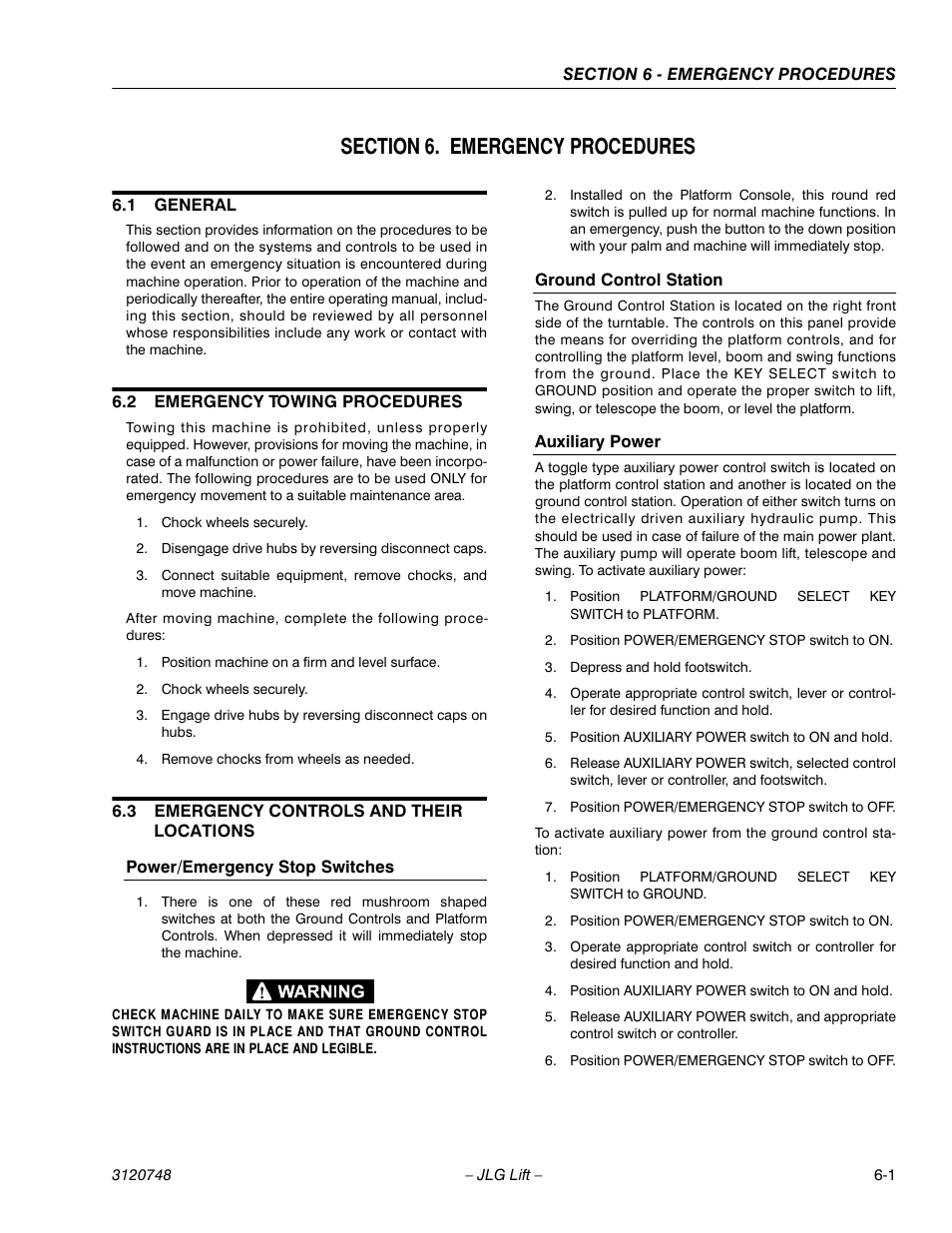 JLG 450AJ ANSI Operator Manual User Manual | Page 63 / 70