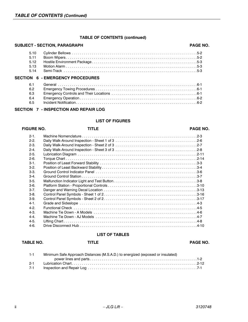 JLG 450AJ ANSI Operator Manual User Manual | Page 8 / 70