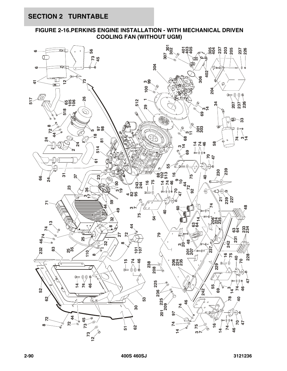 Cooling fan (without ugm) -90 | JLG 460SJ Parts Manual User Manual | Page 152 / 430