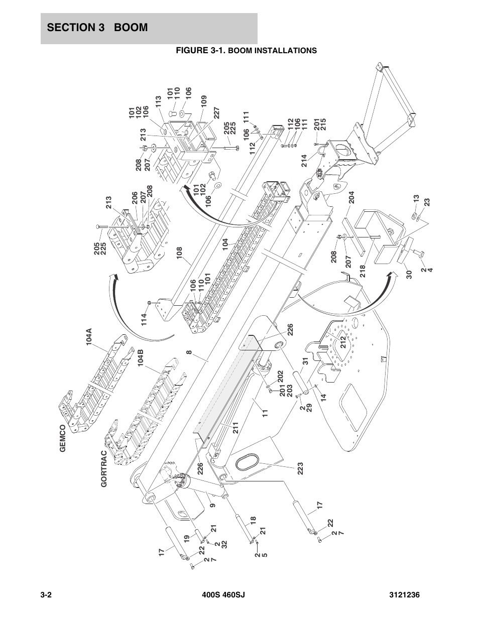 Figure 3-1. boom installations | JLG 460SJ Parts Manual User Manual | Page 218 / 430