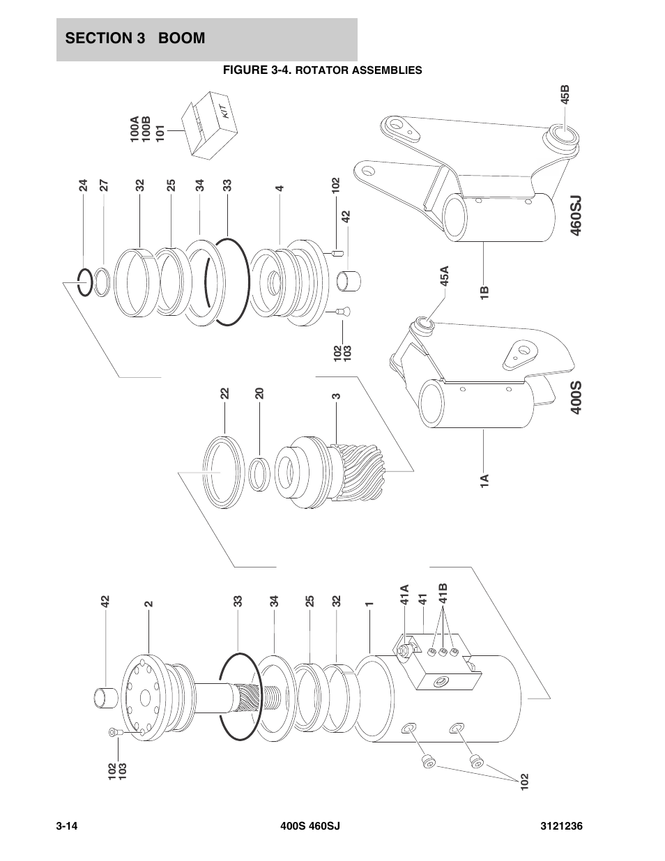 Figure 3-4. rotator assemblies | JLG 460SJ Parts Manual User Manual | Page 230 / 430