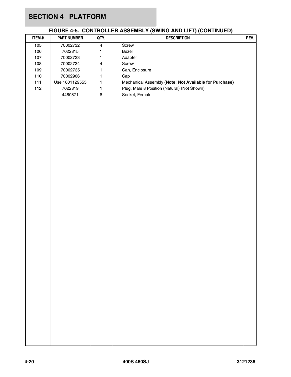 JLG 460SJ Parts Manual User Manual | Page 252 / 430