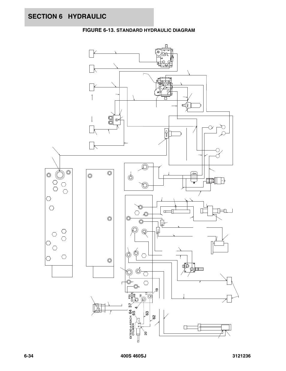 Figure 6-13. standard hydraulic diagram, Figure 6-13, Standard hydraulic diagram | JLG 460SJ Parts Manual User Manual | Page 314 / 430