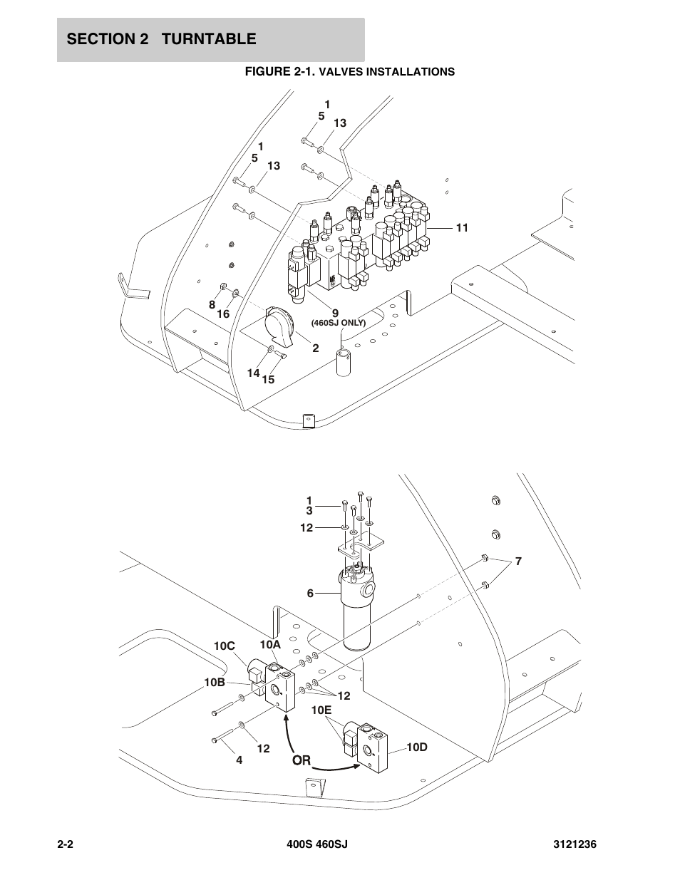 Figure 2-1. valves installations, Valves installations -2 | JLG 460SJ Parts Manual User Manual | Page 64 / 430