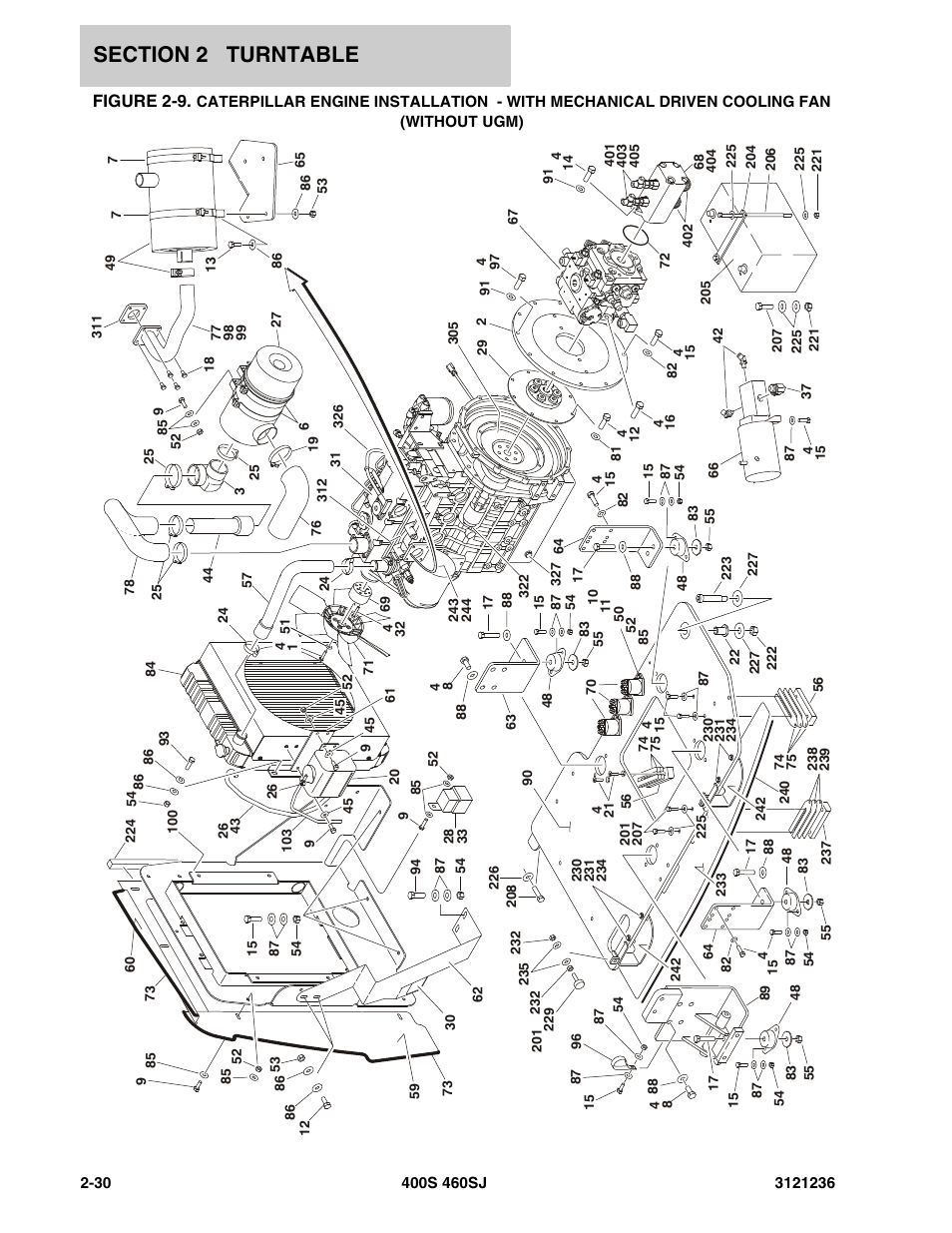 Cooling fan (without ugm) -30, Figure 2-9 | JLG 460SJ Parts Manual User Manual | Page 92 / 430
