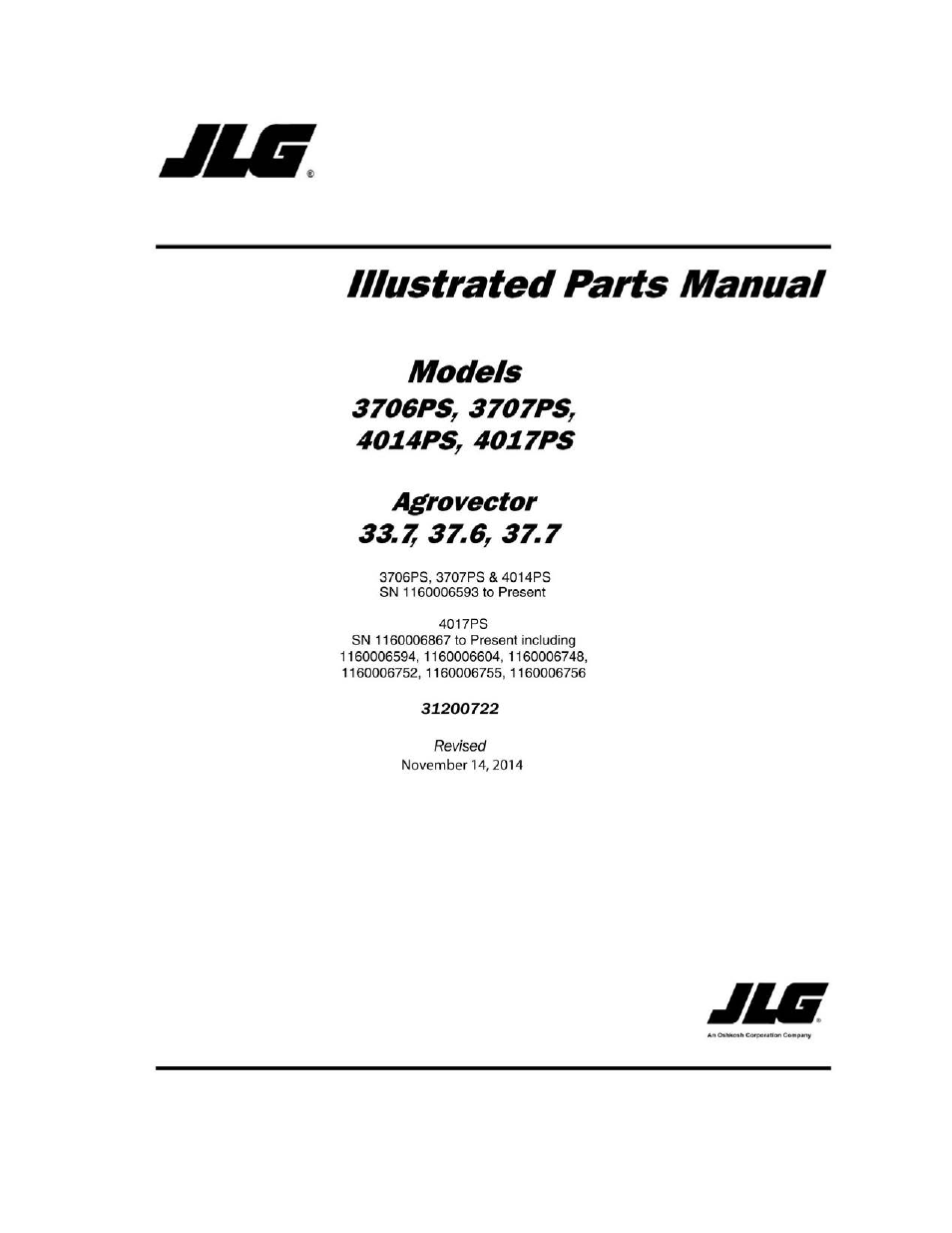 JLG 4017PS Parts Manual User Manual | 596 pages