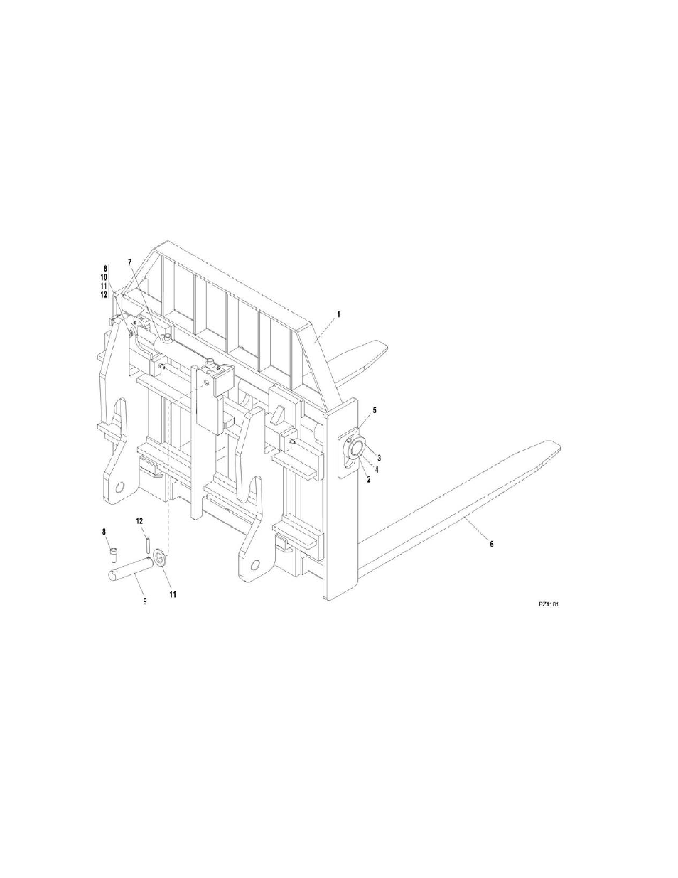 Figure 3-2. side shift carriage assembly | JLG 4017PS Parts Manual User Manual | Page 100 / 596