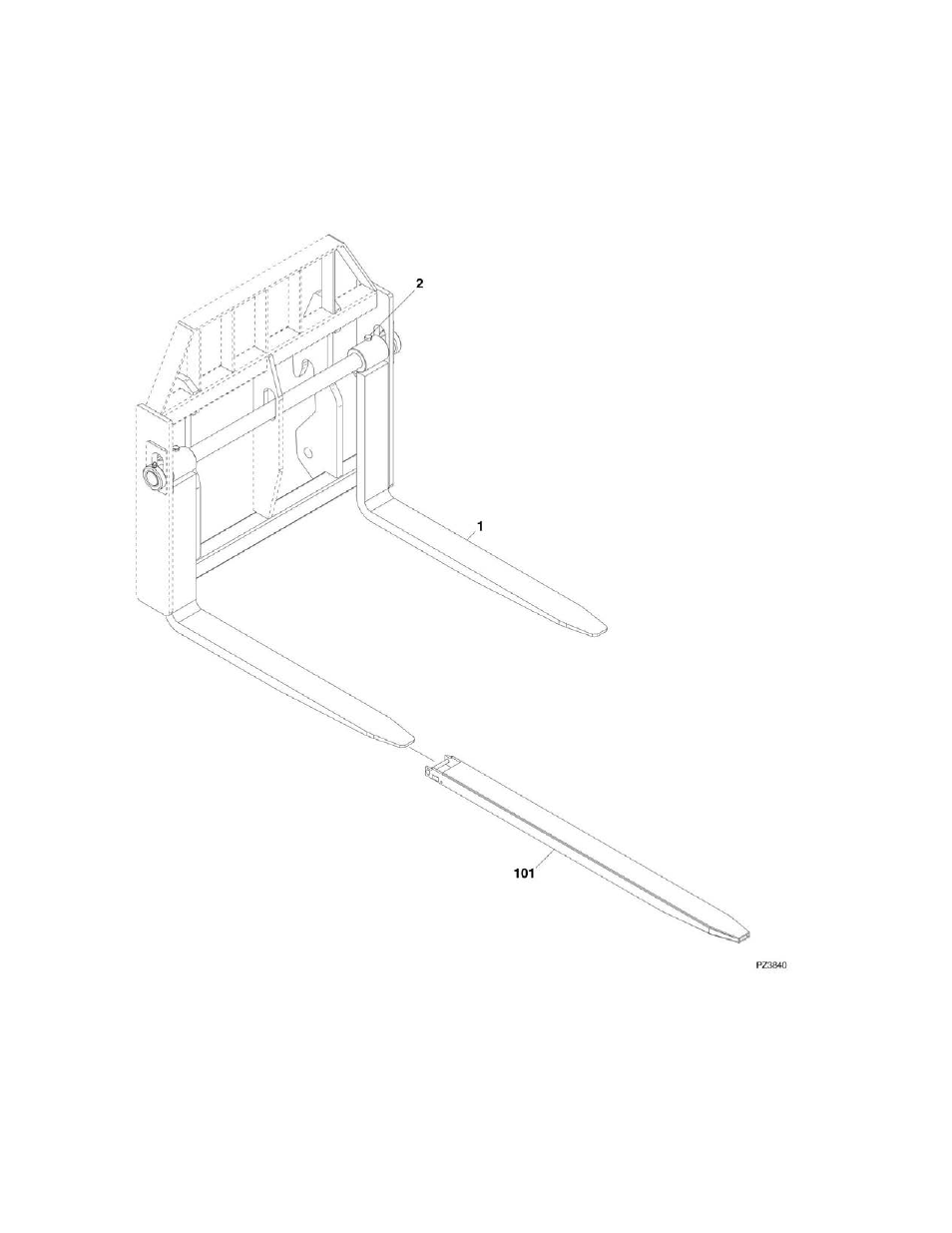 Figure 3-3. fork tines | JLG 4017PS Parts Manual User Manual | Page 102 / 596