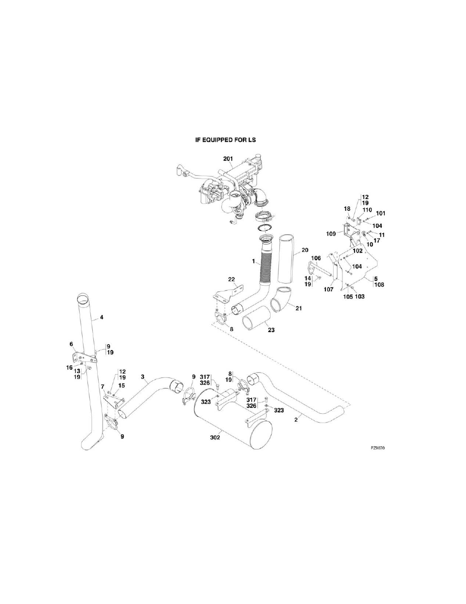 Figure 4-8. exhaust installation | JLG 4017PS Parts Manual User Manual | Page 162 / 596