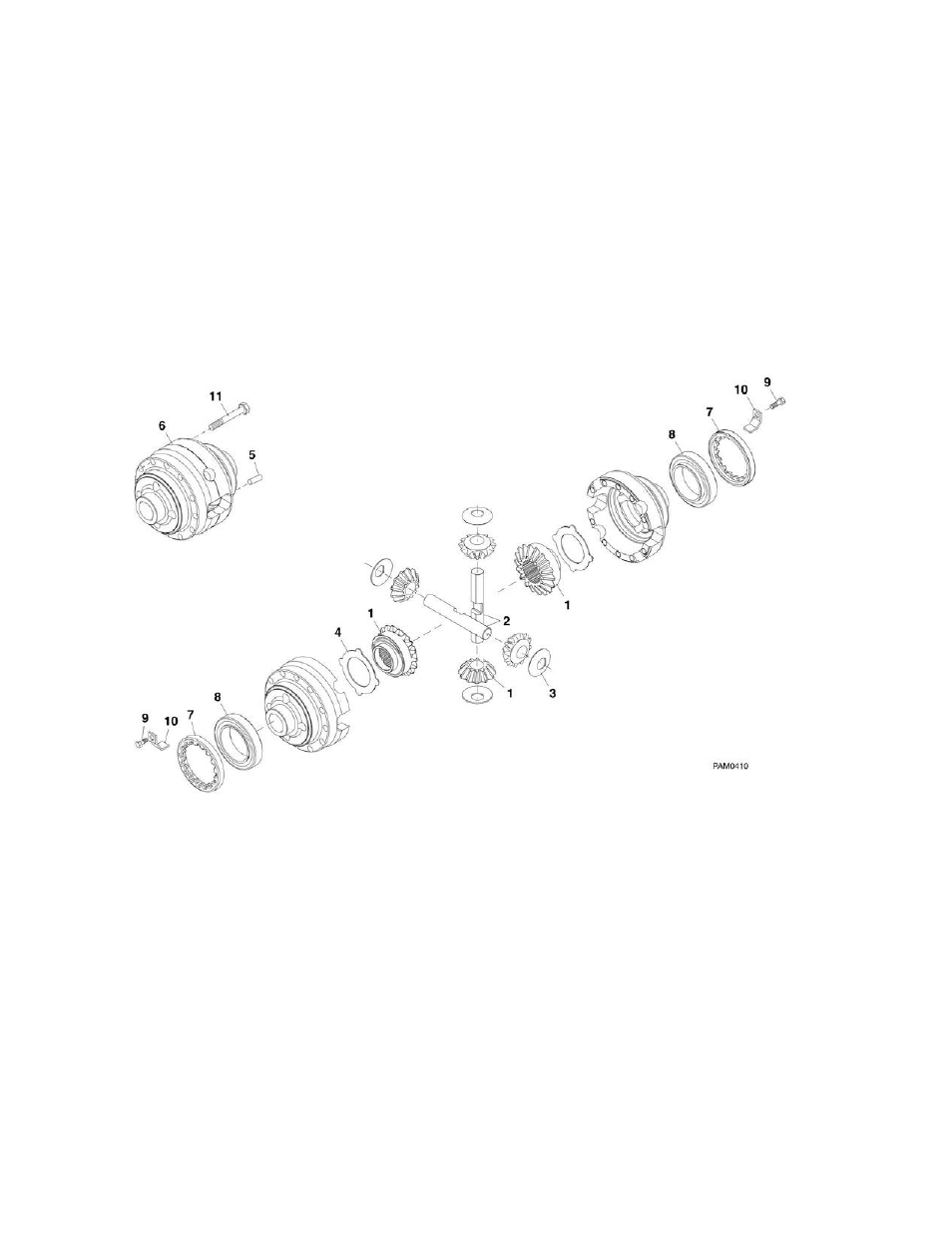 Figure 5-17. rear axle - differential | JLG 4017PS Parts Manual User Manual | Page 200 / 596