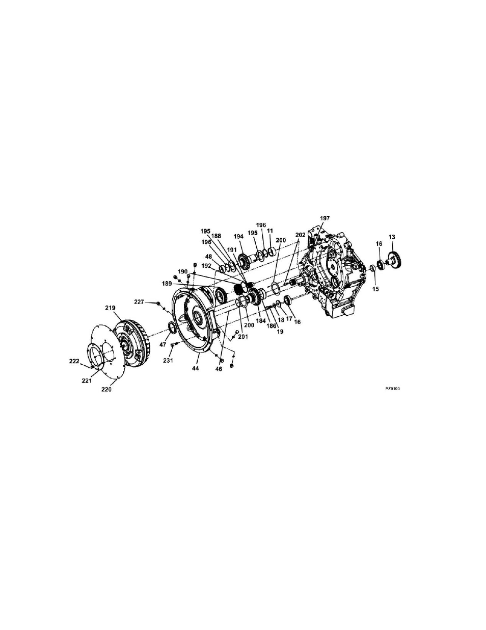 Figure 5-23. torque converter and drive | JLG 4017PS Parts Manual User Manual | Page 212 / 596