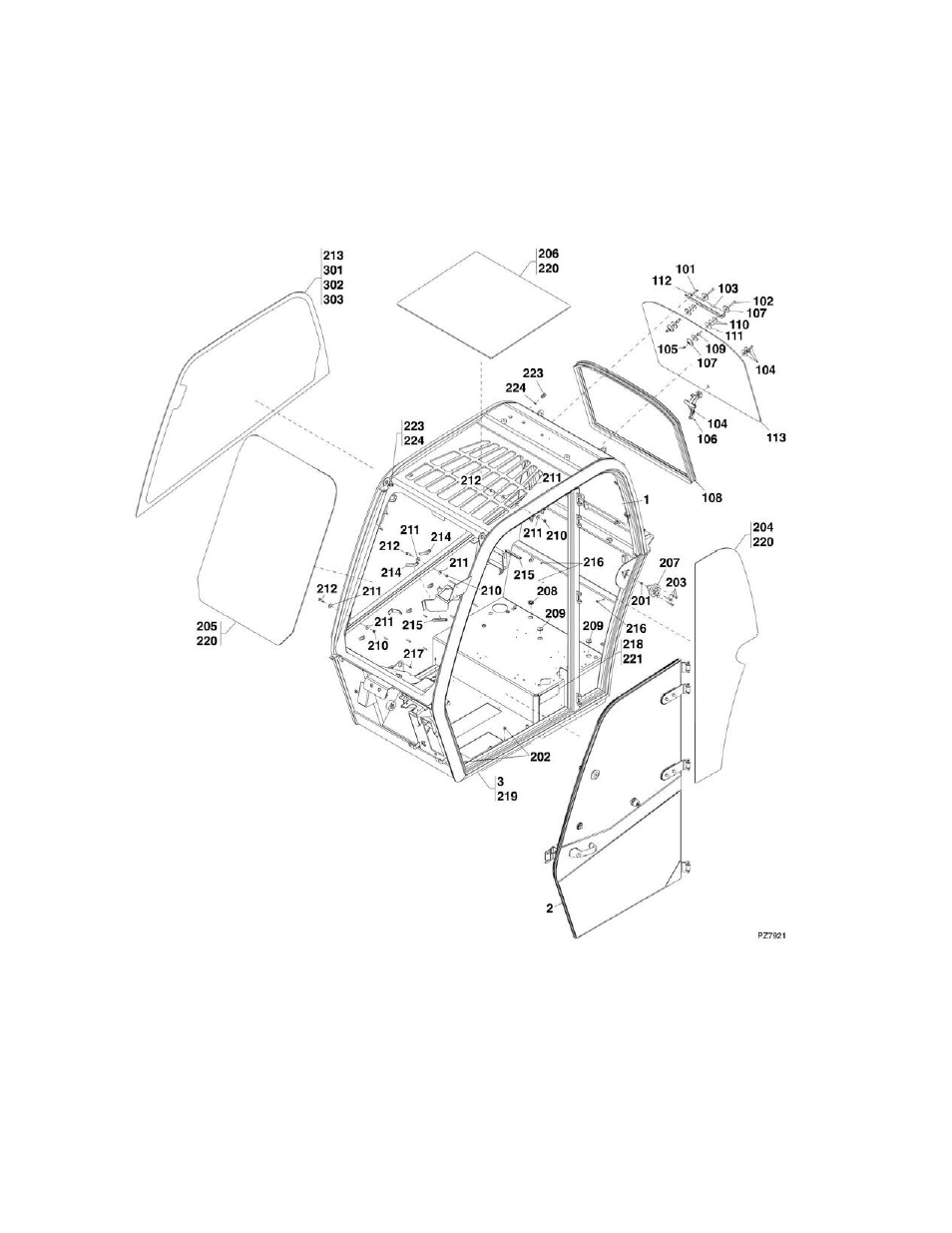 Figure 6-2. cab assembly | JLG 4017PS Parts Manual User Manual | Page 322 / 596