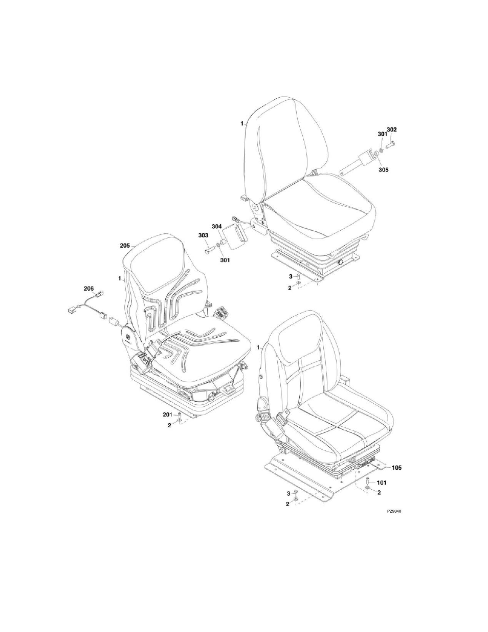 Figure 6-6. seat assemblies | JLG 4017PS Parts Manual User Manual | Page 336 / 596
