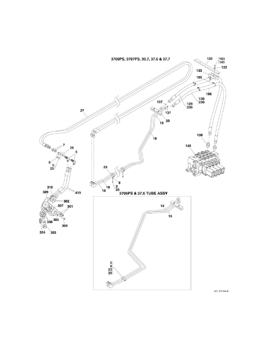 Figure 8-18. auxiliary hydraulic circuit | JLG 4017PS Parts Manual User Manual | Page 404 / 596