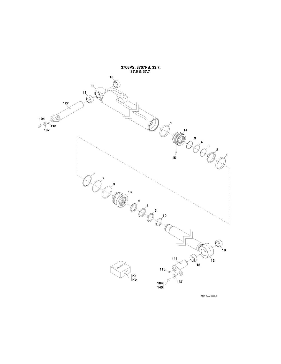 Figure 9-1. lift cylinder and hardware | JLG 4017PS Parts Manual User Manual | Page 424 / 596