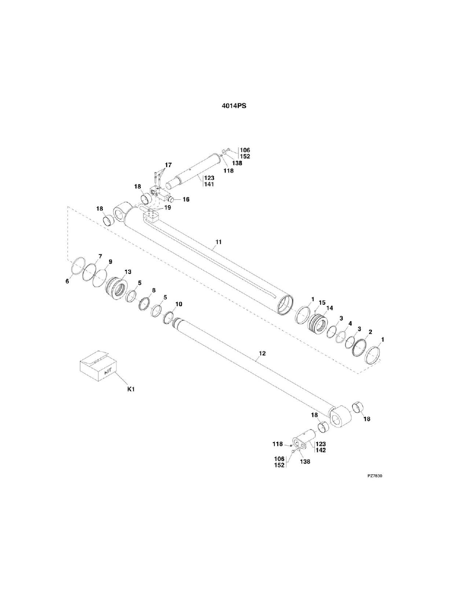 Figure 9-2. lift cylinder and hardware | JLG 4017PS Parts Manual User Manual | Page 426 / 596