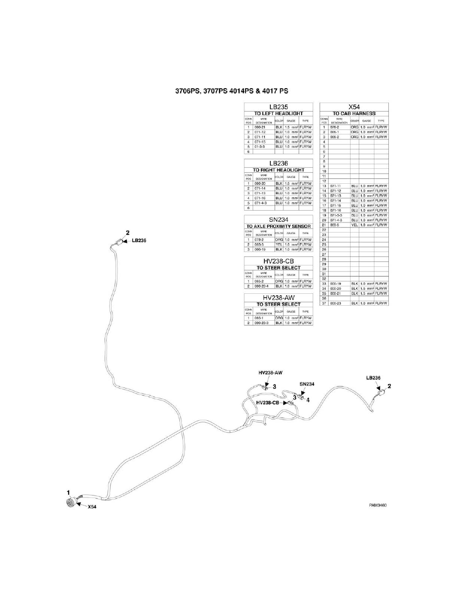 Figure 10-14. front frame harness | JLG 4017PS Parts Manual User Manual | Page 526 / 596