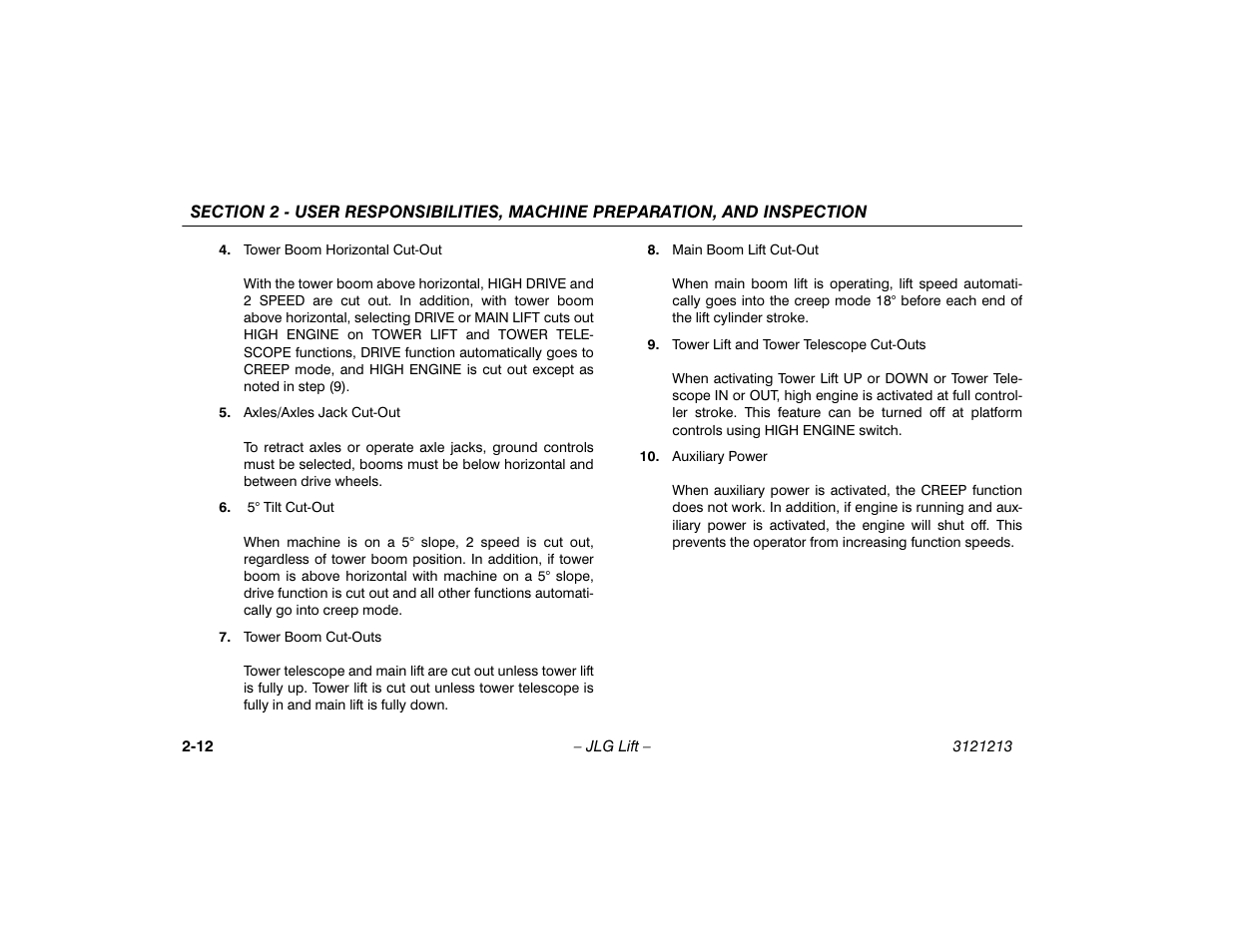 JLG 150HAX Operator Manual User Manual | Page 32 / 110