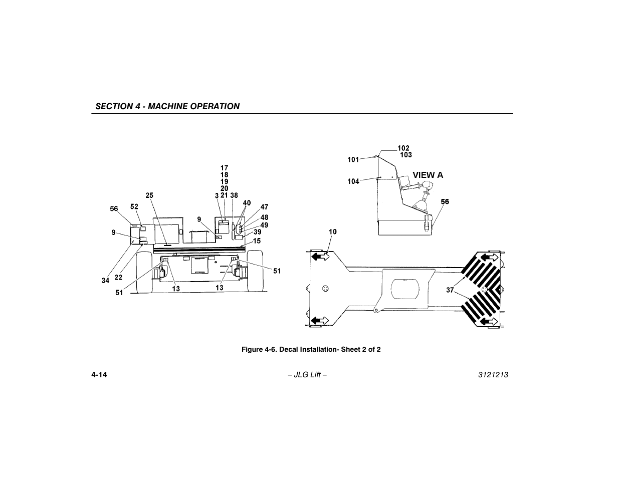 Decal installation- sheet 2 of 2 -14 | JLG 150HAX Operator Manual User Manual | Page 66 / 110