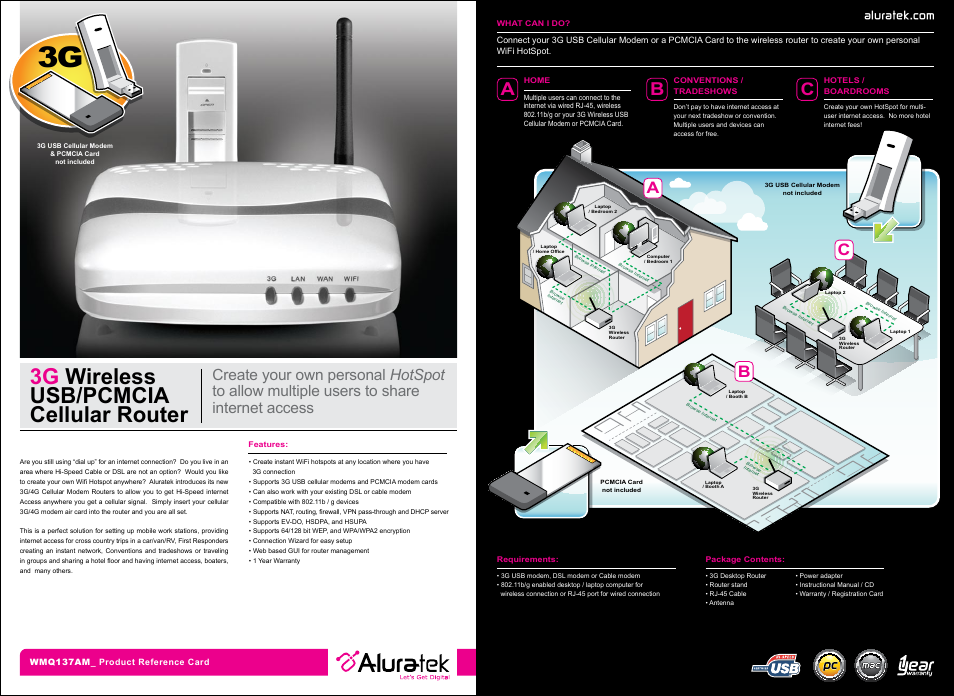 Aluratek WMQ137AM User Manual | 1 page