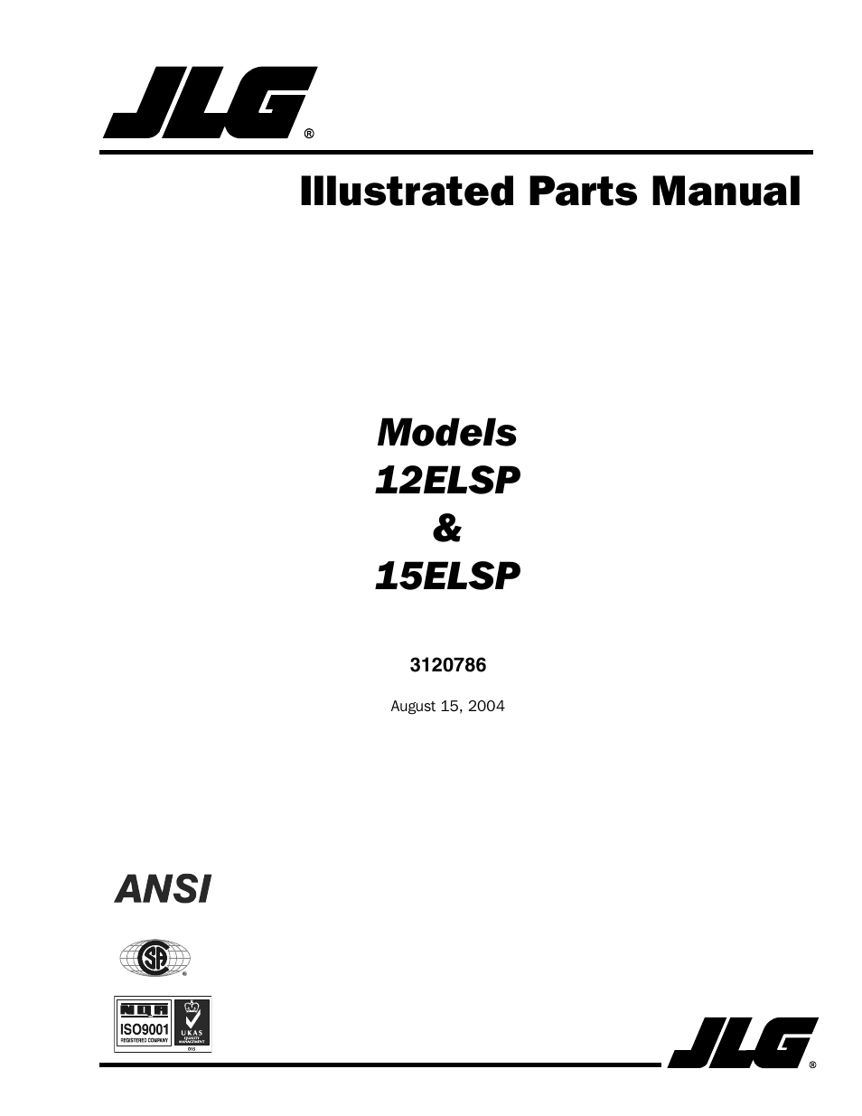 JLG 15ELSP User Manual | 78 pages