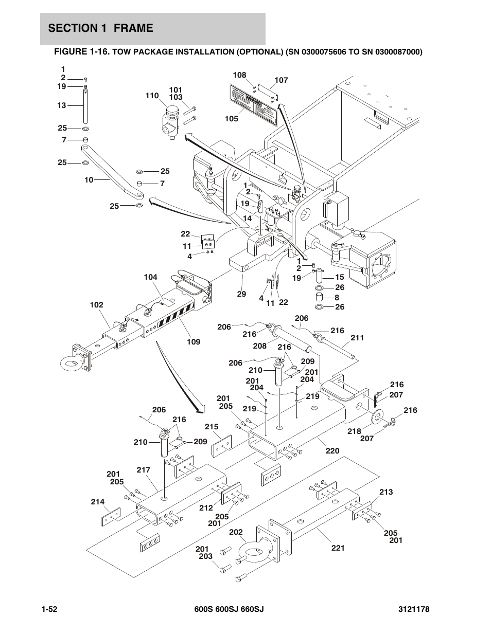 Tow packag | JLG 660SJ ANSI Parts Manual User Manual | Page 60 / 346