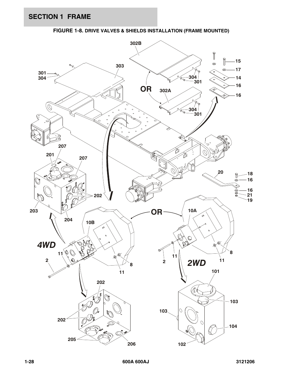 2wd 4wd | JLG 600A_AJ Parts Manual User Manual | Page 36 / 428