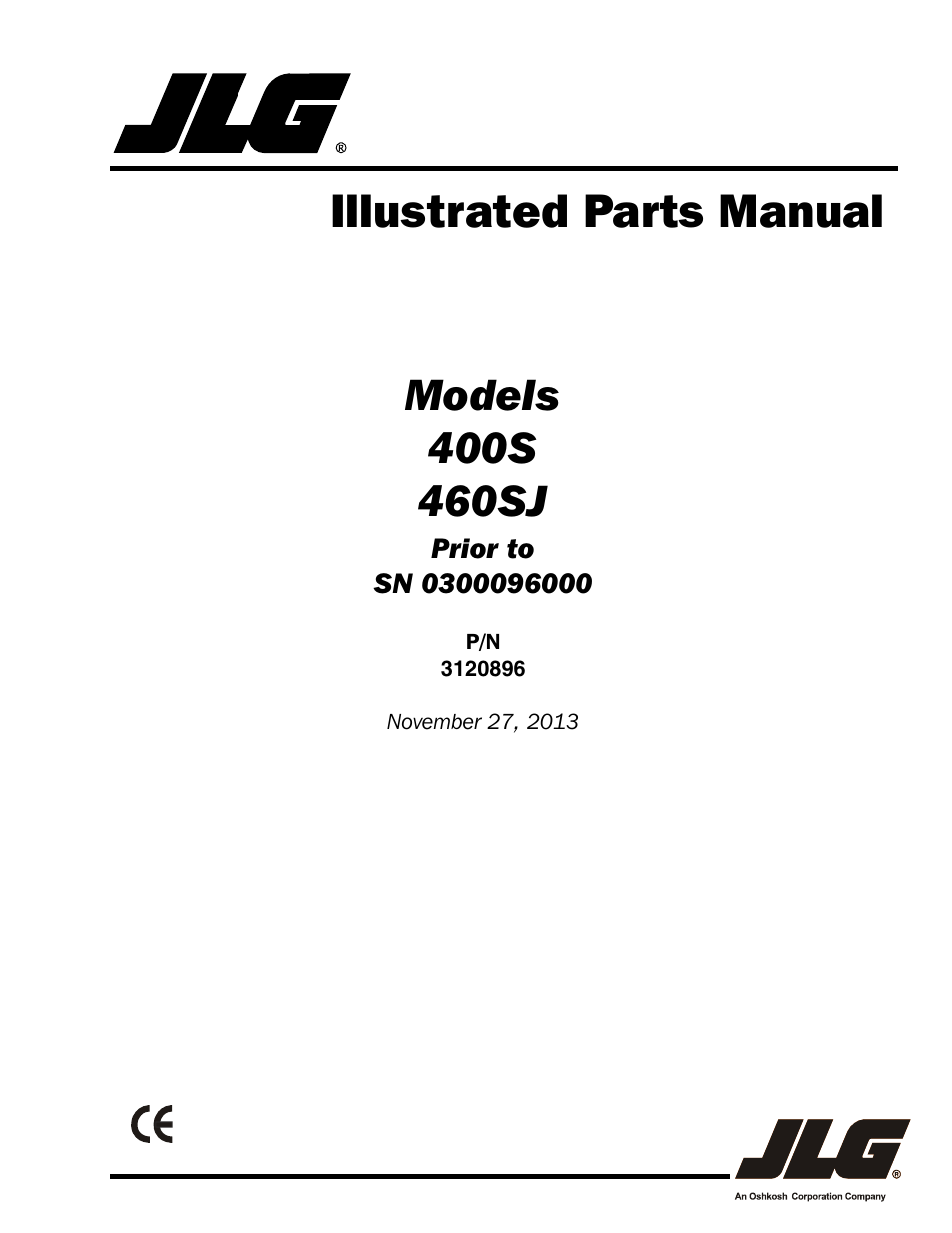 JLG 460SJ Parts Manual User Manual | 292 pages