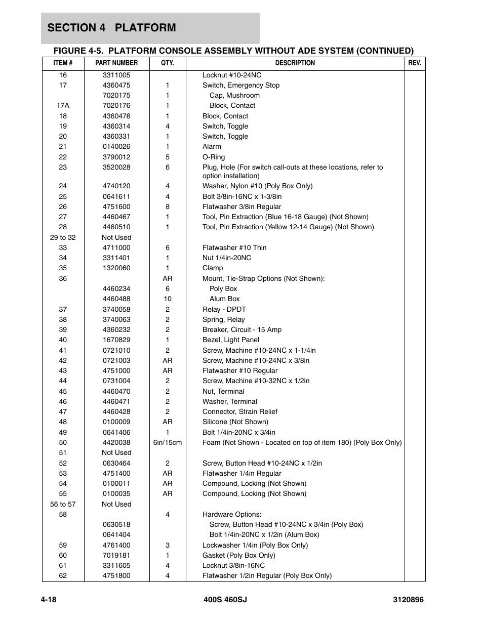 JLG 460SJ Parts Manual User Manual | Page 170 / 292