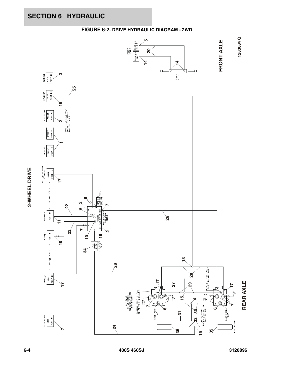 Figure 6-2. drive hydraulic diagram - 2wd | JLG 460SJ Parts Manual User Manual | Page 216 / 292