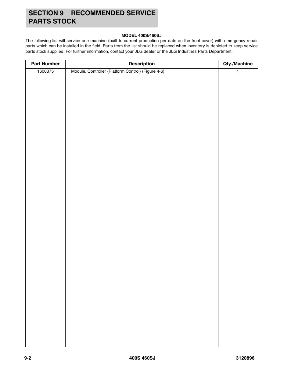 JLG 460SJ Parts Manual User Manual | Page 266 / 292