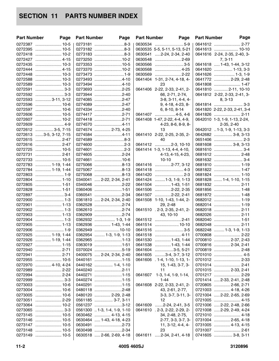 JLG 460SJ Parts Manual User Manual | Page 280 / 292