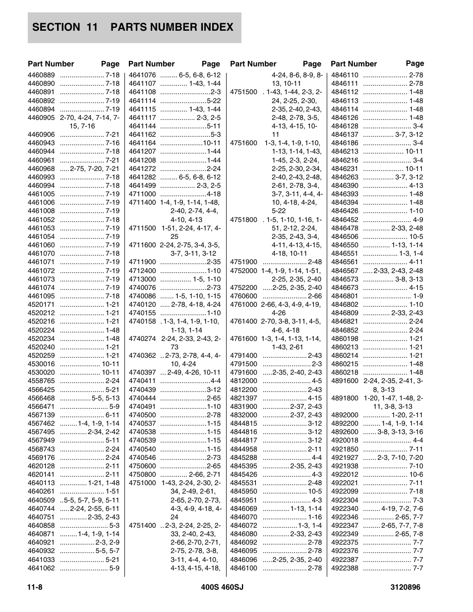 JLG 460SJ Parts Manual User Manual | Page 286 / 292