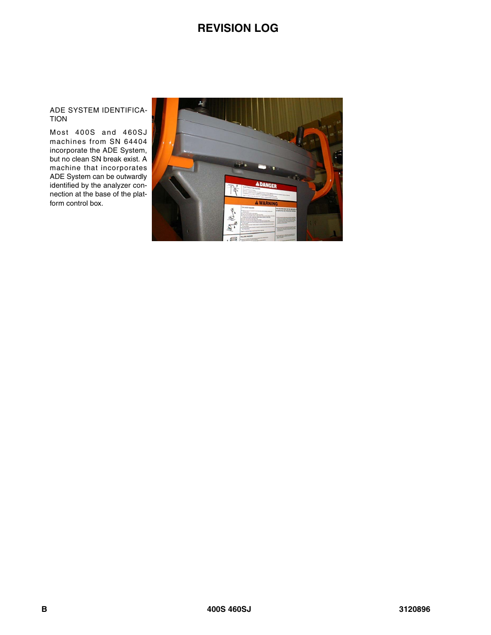 Revision log | JLG 460SJ Parts Manual User Manual | Page 4 / 292