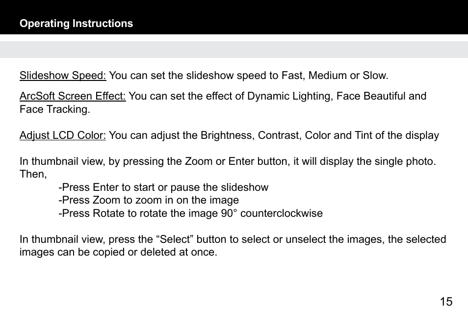 Aluratek ADMPF119 User Manual | Page 15 / 28