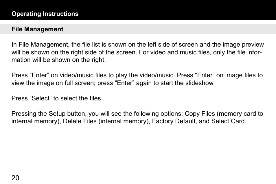 Aluratek ADMPF119 User Manual | Page 20 / 28