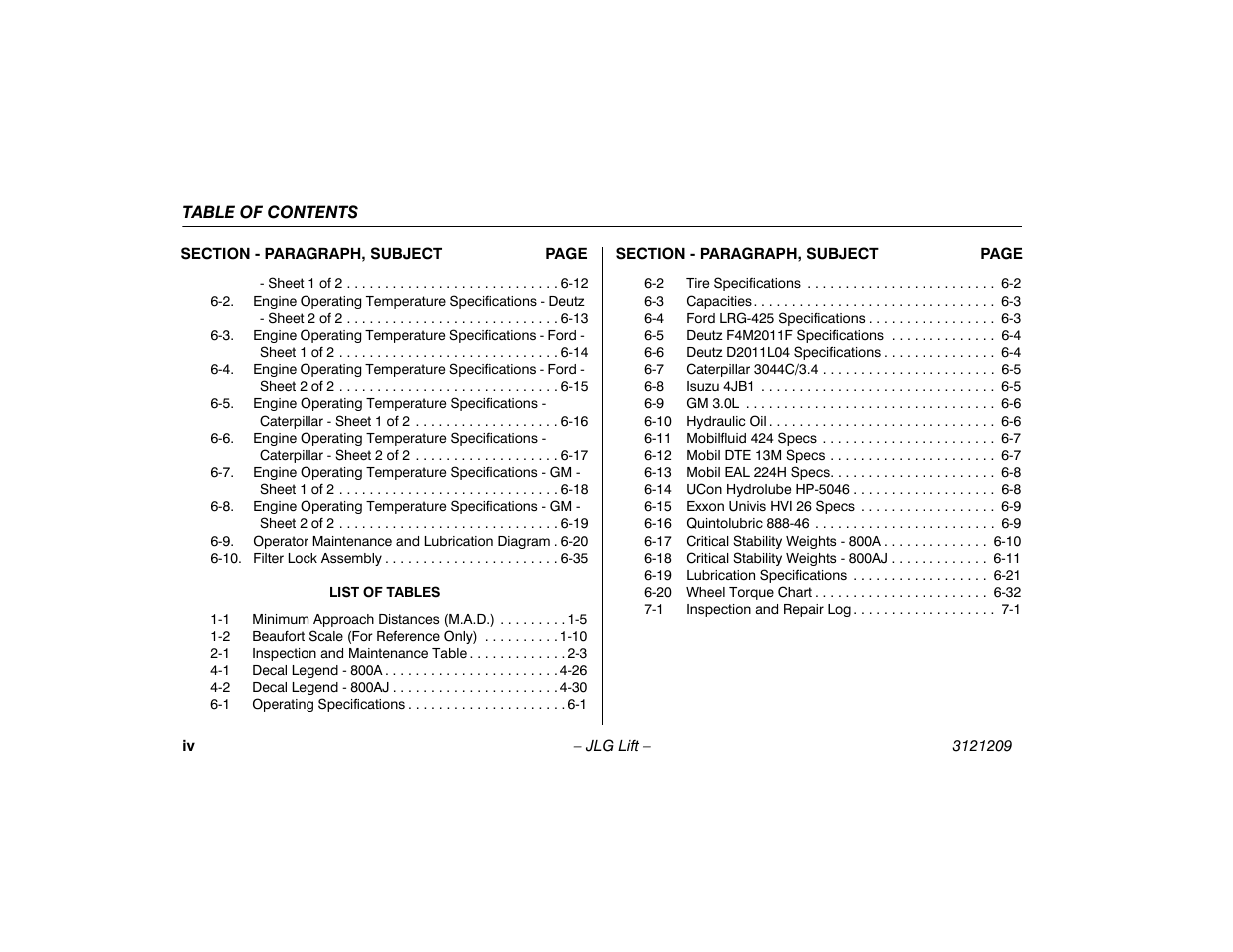 JLG 800A_AJ Operator Manual User Manual | Page 10 / 150