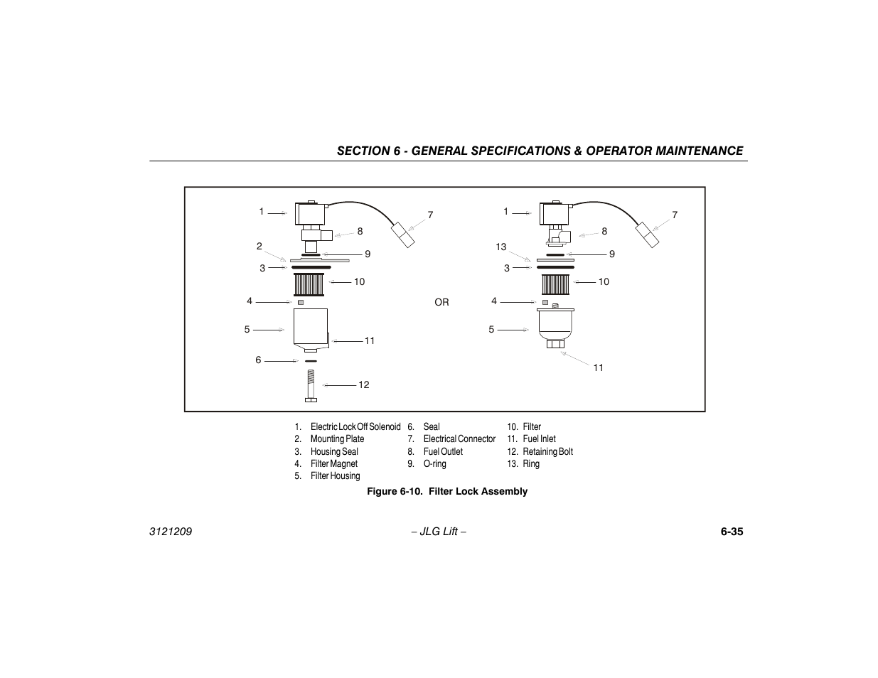 10. filter lock assembly -35 | JLG 800A_AJ Operator Manual User Manual | Page 143 / 150