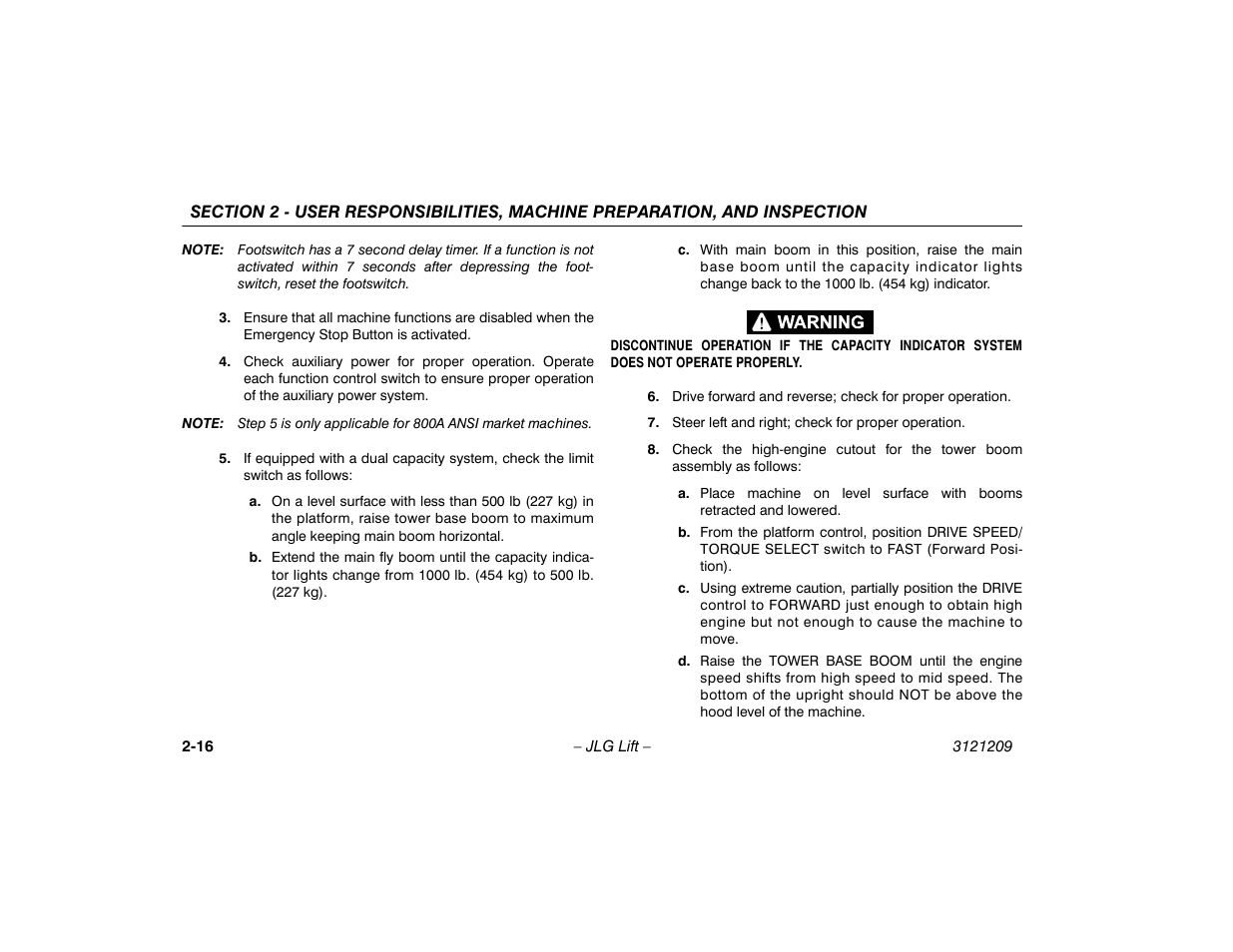 JLG 800A_AJ Operator Manual User Manual | Page 36 / 150