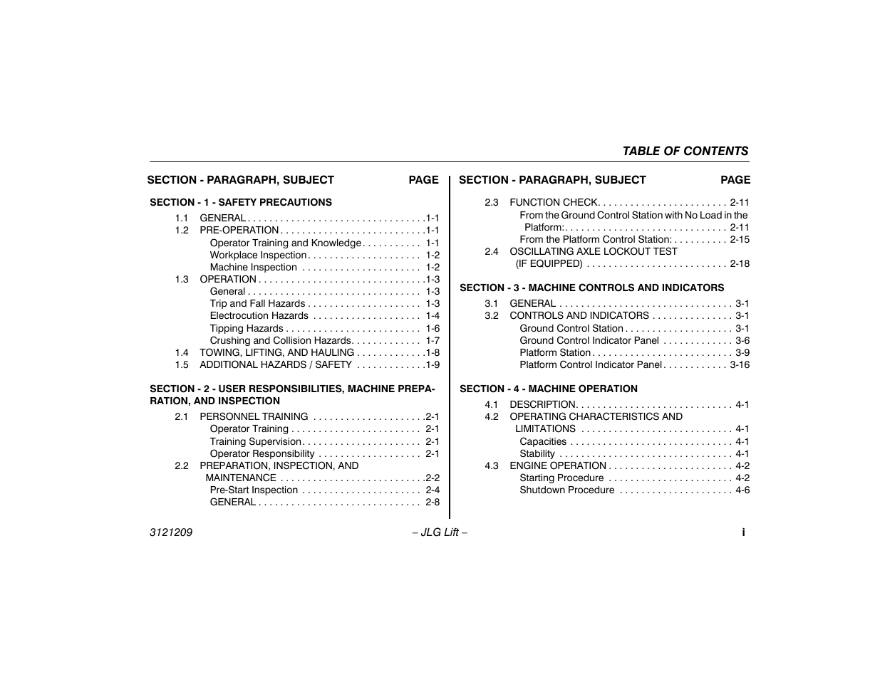 JLG 800A_AJ Operator Manual User Manual | Page 7 / 150