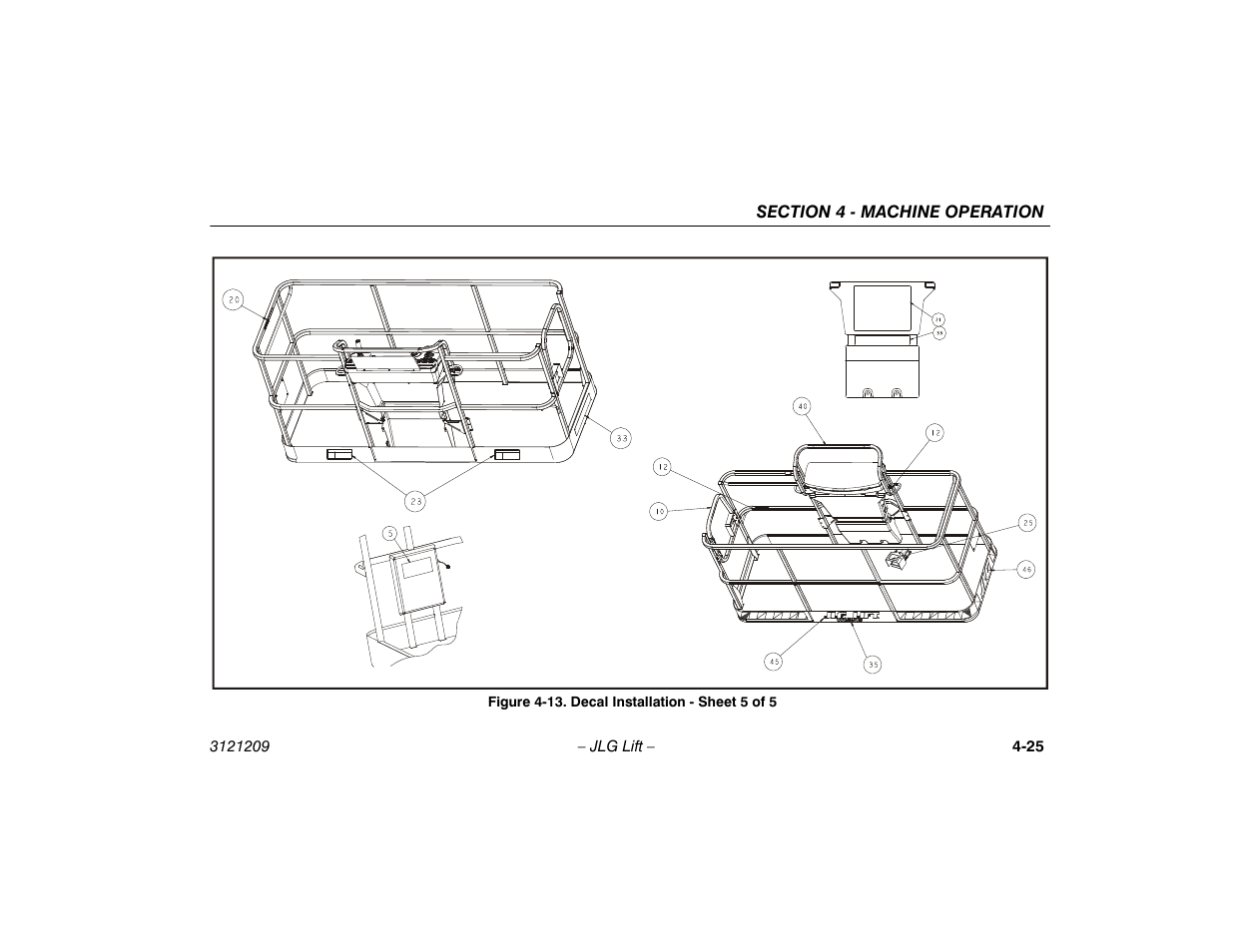 13. decal installation - sheet 5 of 5 -25 | JLG 800A_AJ Operator Manual User Manual | Page 87 / 150