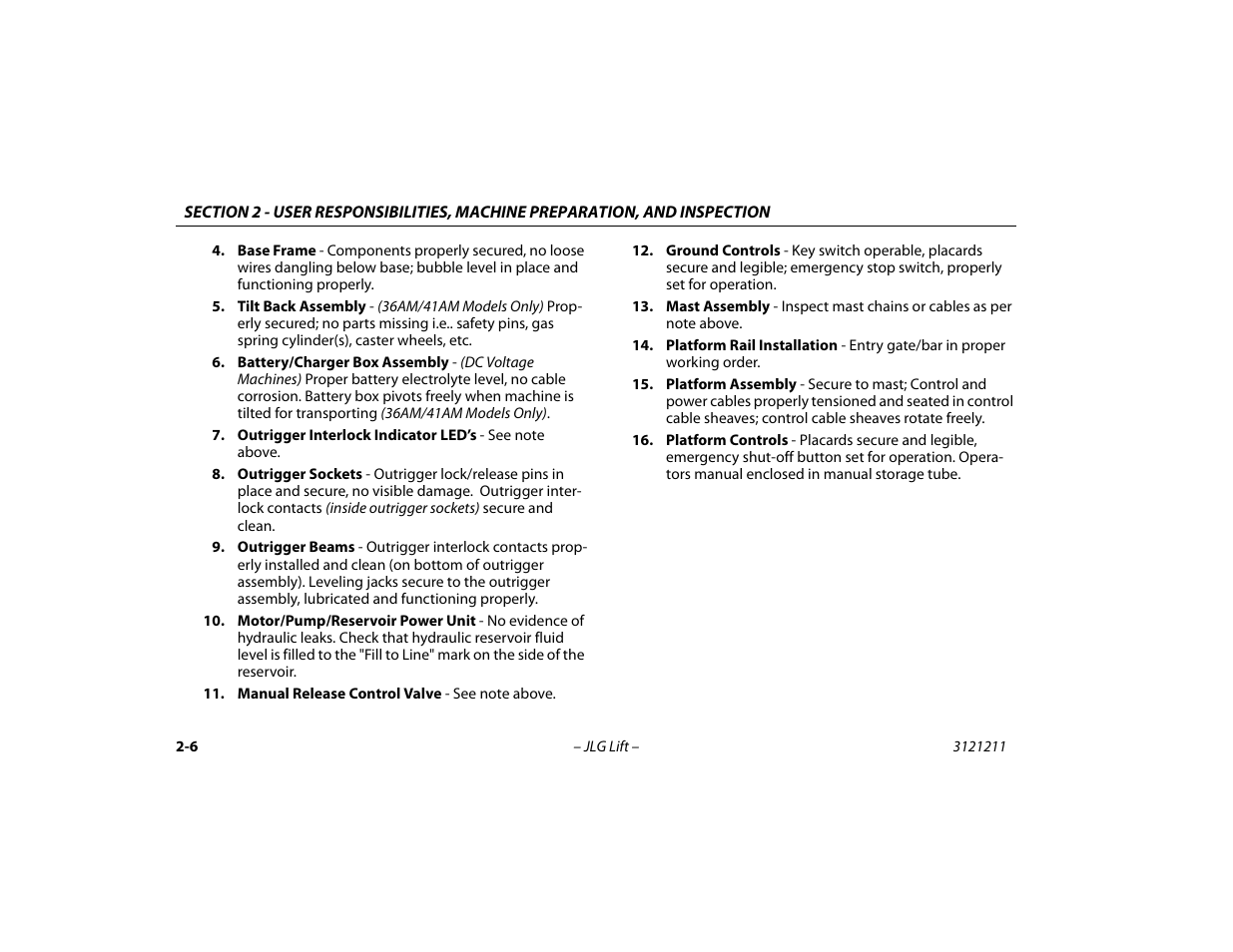 JLG 41AM Operator Manual User Manual | Page 26 / 98