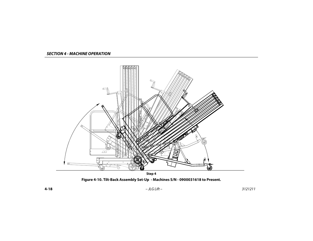 10. tilt-back assembly set-up, Figure 4-10.) | JLG 41AM Operator Manual User Manual | Page 62 / 98