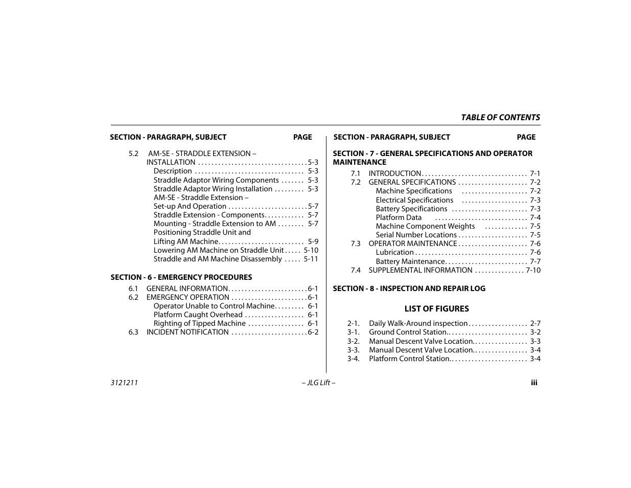 JLG 41AM Operator Manual User Manual | Page 9 / 98