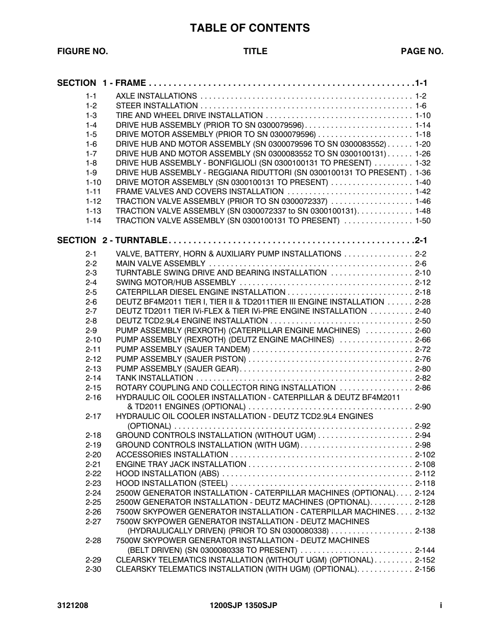 JLG 1350SJP Parts Manual User Manual | Page 5 / 460