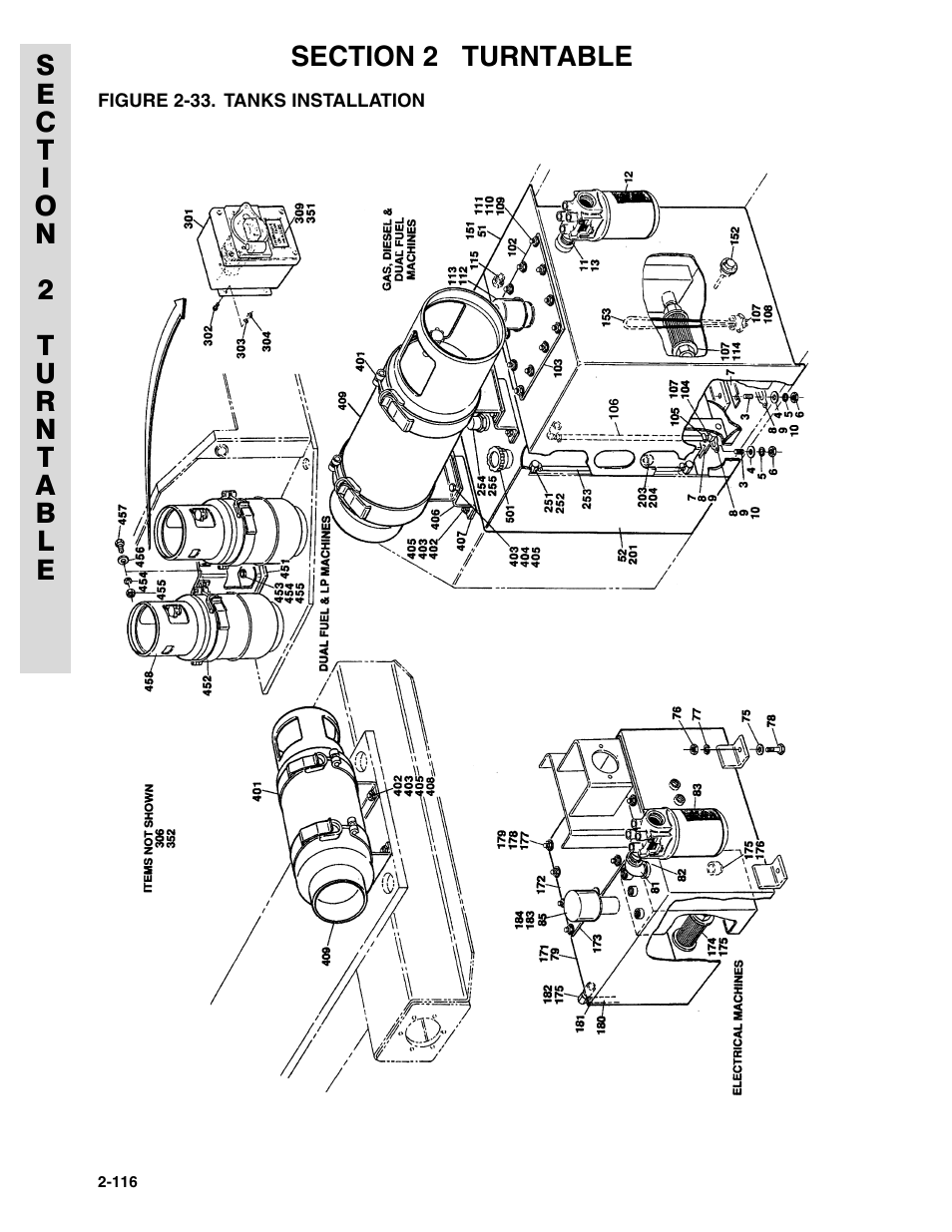 Figure 2-33. tanks installation | JLG 45HA ANSI Parts Manual User Manual | Page 180 / 382