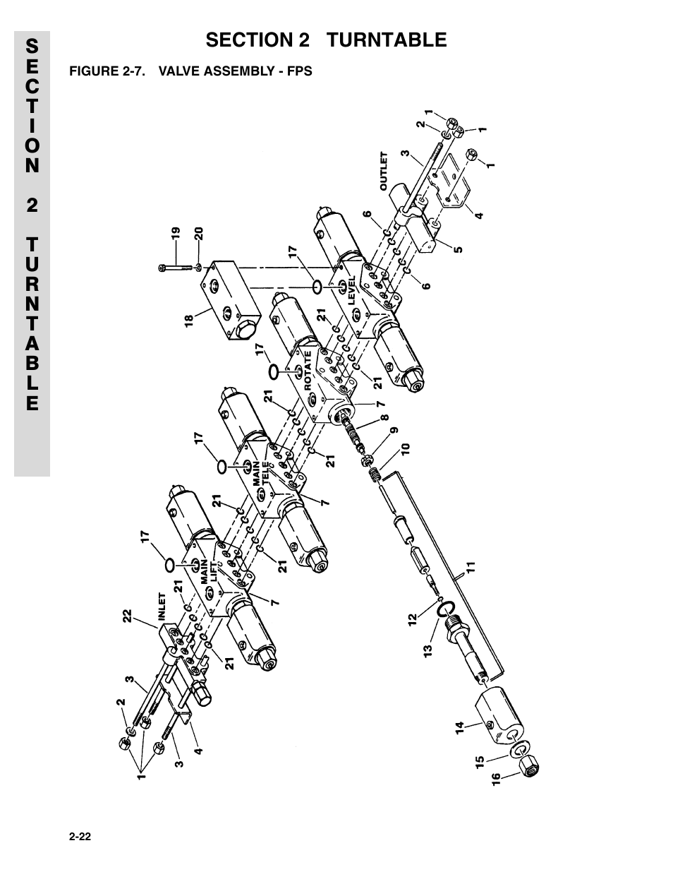 Figure 2-7. valve assembly - fps | JLG 45HA ANSI Parts Manual User Manual | Page 86 / 382